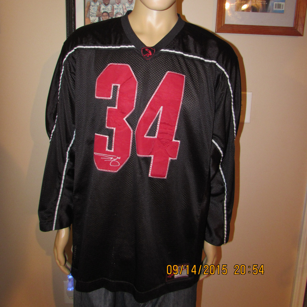 SHAQ 34 Black Red Football Jersey O'Neil Large